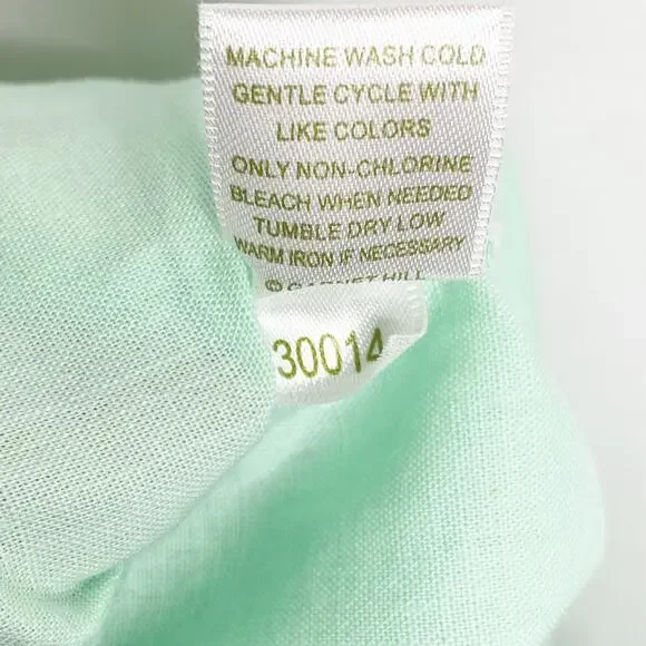 Garnet Hill Seafoam Green Cotton Casual Pants Size 14 - Picture 4 of 5